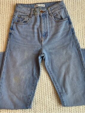 Zara Light Blue Straight Jeans